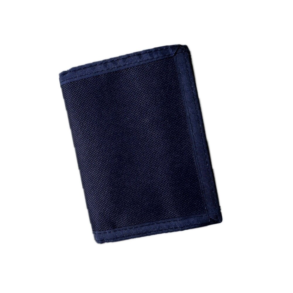 Men's Canvas Navy Hook Loop Sports Dive Scuba Billfold Trifold 70s 80s Wallet